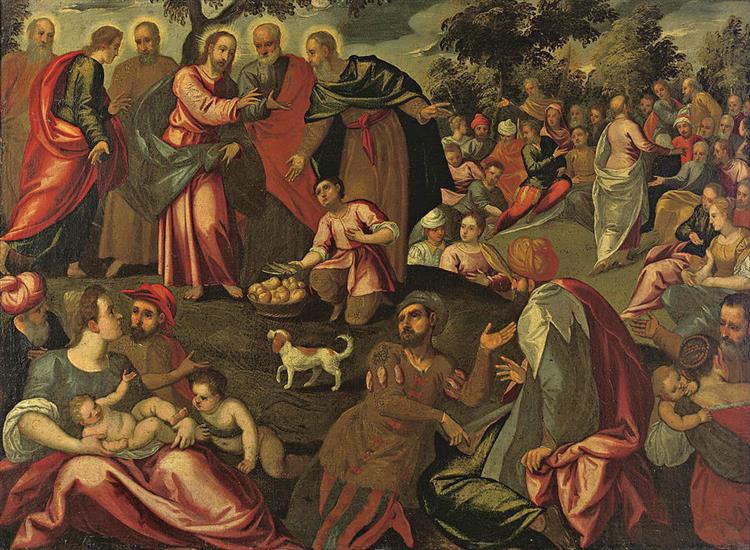 Christ Preaching to the Multitudes - Jacopo Tintoretto