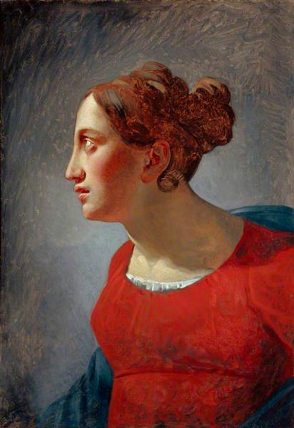 Study of mademoiselle Luisa at the home of Portaels, 1824 - Франсуа-Жозеф Навез