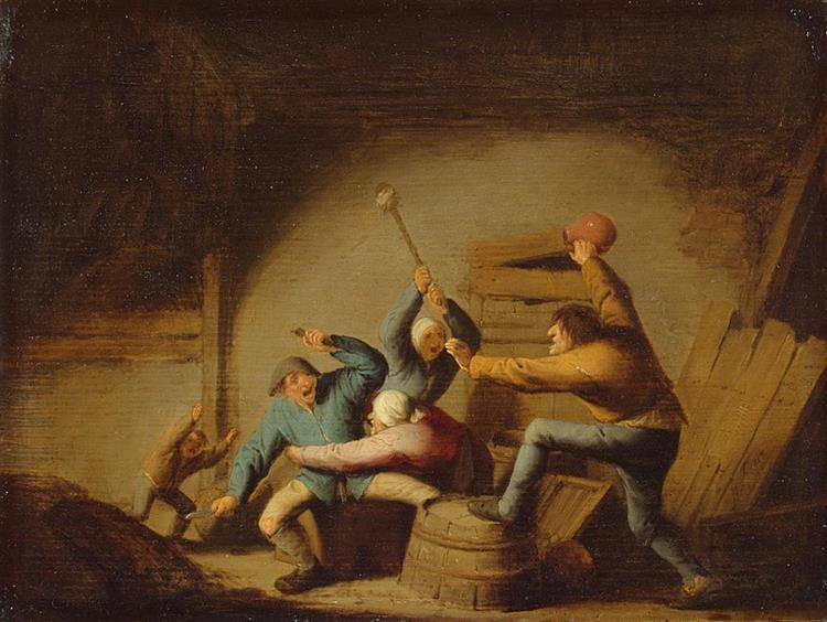 A Fight, 1637 - Адриан ван Остаде