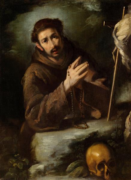 Saint Francis in Prayer - Bernardo Strozzi