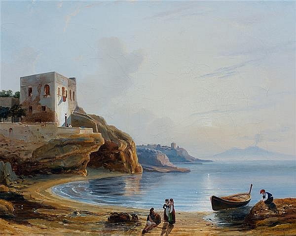 Neapolitan landscape, 1830 - Габриеле Змарджасси
