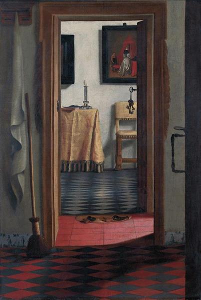 View of An Interior (also known as The Slippers), 1658 - Samuel Dirksz van Hoogstraten