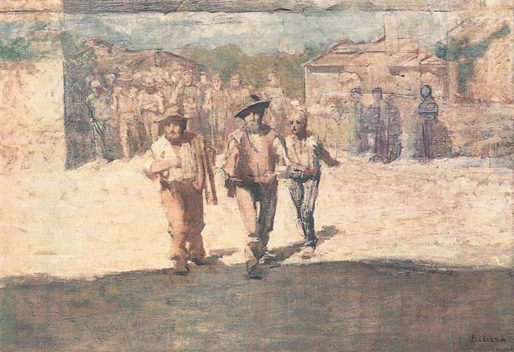 Ambassadors of hunger, 1892 - Giuseppe Pellizza da Volpedo
