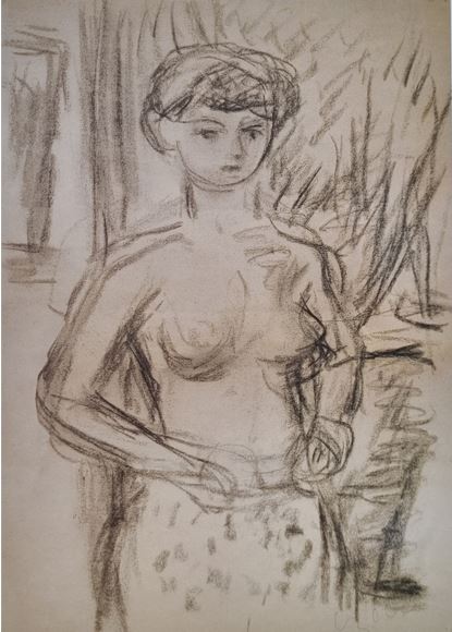 Drawing Women Head, 1960 - Bela Czobel