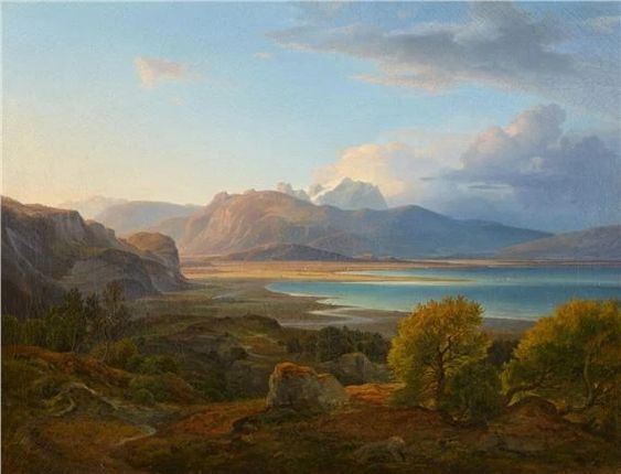 Mountain Landscape with a Lake - Christian Ernst Bernhard Morgenstern