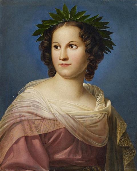 Allegorical Depiction of a young Woman with Laurel Wreath - Christian Köhler