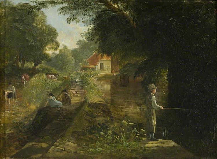 Boy Fishing, Stapleton - Francis Danby
