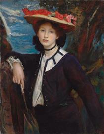 Lady Holding a Parasol - George Spencer Watson (1869 1934)