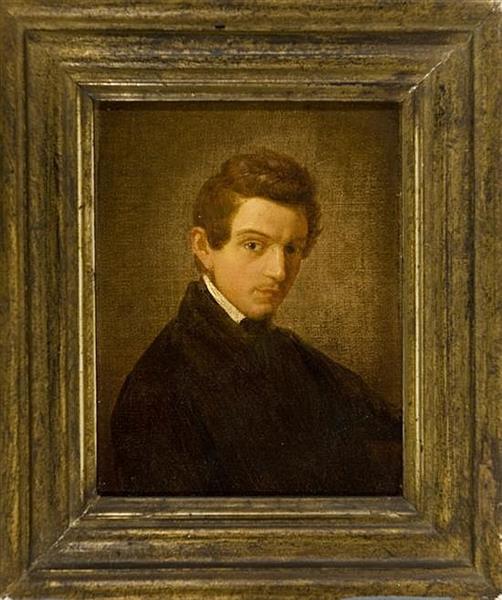 Portrait of German artist Joseph Hulser (1817-1850) - Hermann Mevius