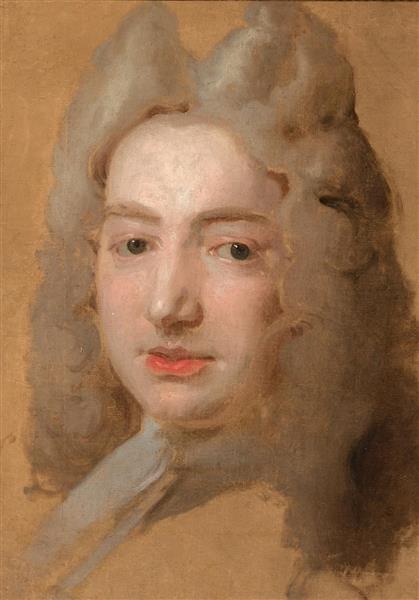 Portrait of a Gentleman in a Powdered Wig - James Thornhill