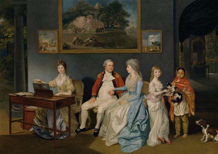 Colonel Blair with his Family and an Indian Ayah - Johann Zoffany