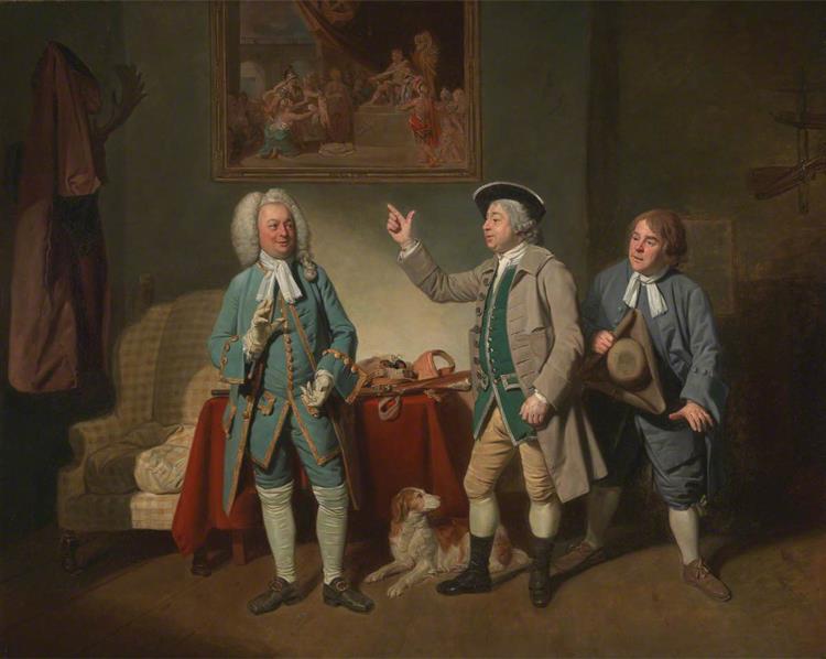 Edward Shuter, John Beard, and John Dunstall in Isaac Bickerton's ‘Love in a Village’ - Johann Zoffany