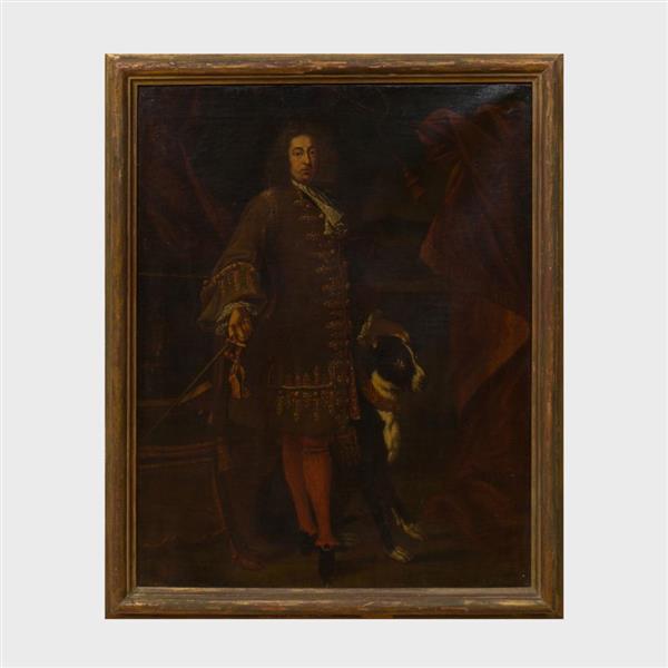 Courtier with His Dog - John Closterman