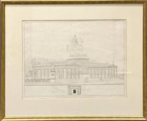 Design for a monument to King Frederick the Great - Karl Friedrich Schinkel