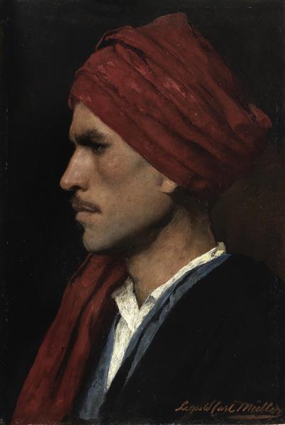 Portrait of a man in profile - Leopold Muller