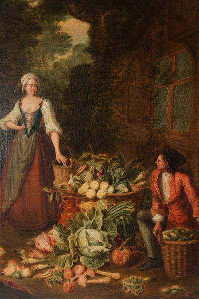 a housemaid at the fish market and at the vegetable market - Peter Angellis