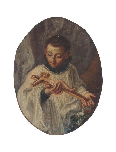 Choir boy holding a crucifix - Benedetto Luti