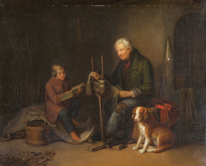 Ein Knabe unterhält mit Vorlesen seinen Grossvater - Bengt Nordenberg