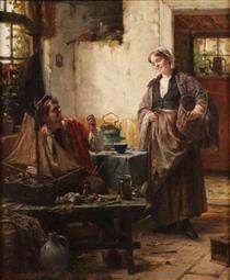 Couple in an interior - Edward Portielje