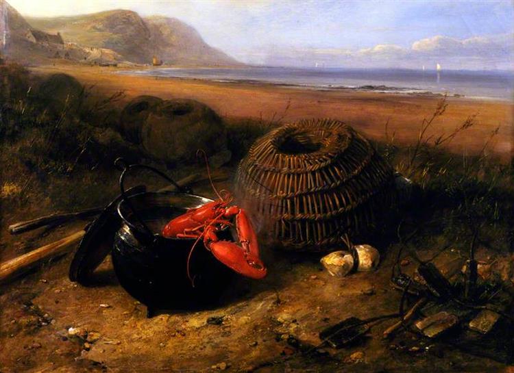 Lobster Pots, Ventnor - Edward William Cooke