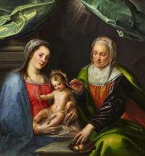 The Virgin and Child with Saint Anne - Gortzius Geldorp