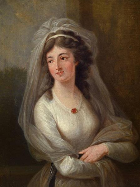 portrait of a young woman with veil - Johann Heinrich Wilhelm Tischbein