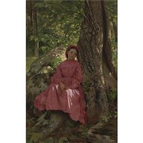 Resting in the Woods (Girl Under a Tree) - John George Brown