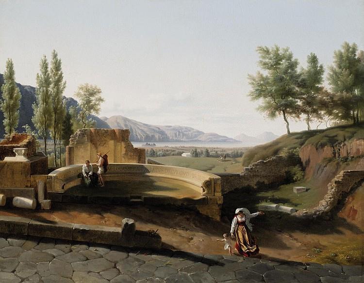 View of Pompei near the Tomb of Princess Mamea - Lancelot-Theodore Turpin de Crisse