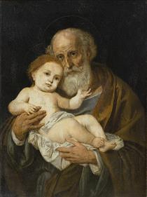 Saint Joseph with Jesus - Nicola Bertucci