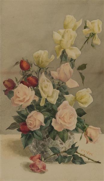 Still Life with Roses - Paul de Longpré