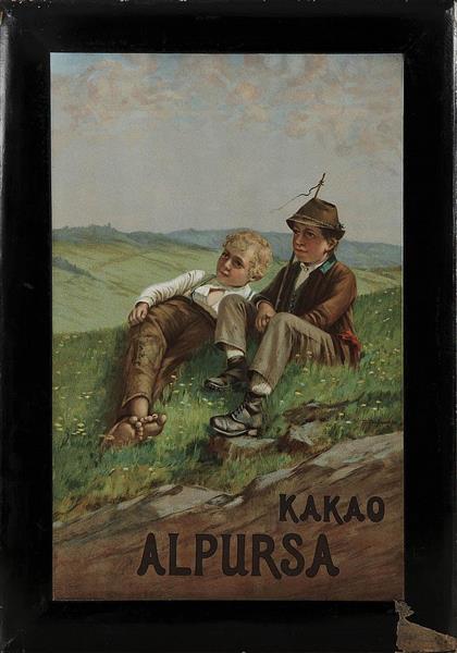 Werbeschild für 'Kakao Alpursa' - Theodor Kleehaas