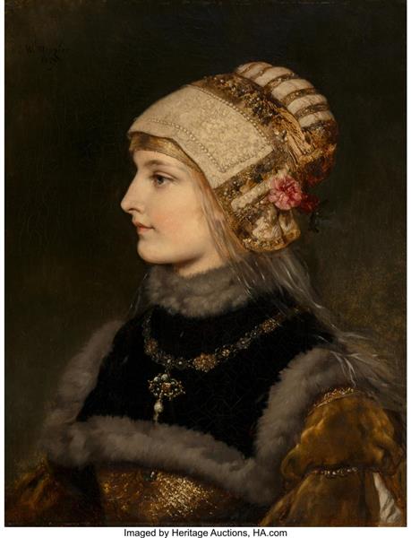 A young woman in Renaissance costume - Wilhelm Menzler