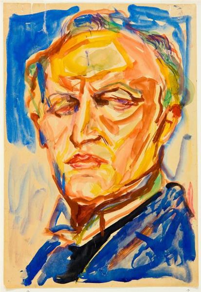 Selvportrett, 1926 - Edvard Munch