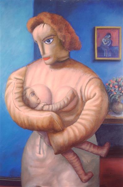 Maternidad en trapo, 1979 - Oscar Alzate