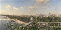 View Of Paris From The Trocadero - Martín Rico y Ortega