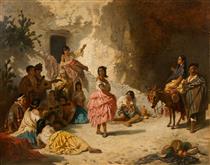 Gypsies in Sacromonte - Jean Baptiste Achille Zo