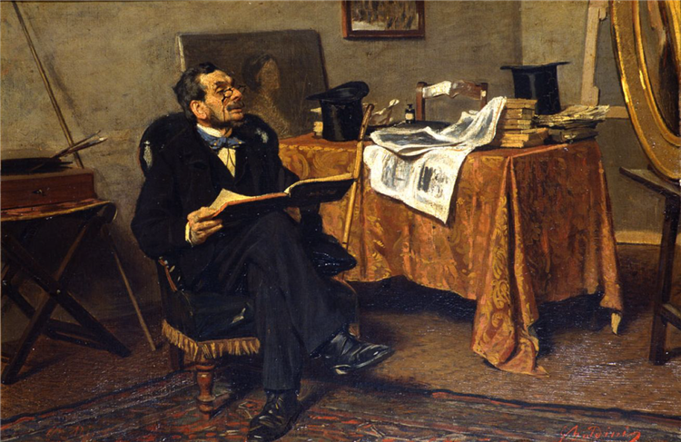 The arts lover, c.1866 - Джованни Болдини