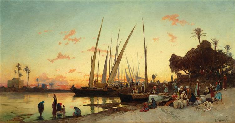 Egypt, on the Banks of the Nile - Hermann David Salomon Corrodi