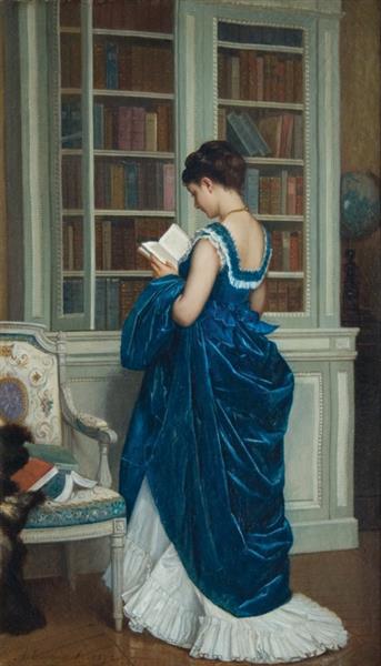 In the library, 1872 - Auguste Toulmouche
