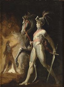 The Meeting of Sir Hüon of Bordeaux and Scherasmin in the Libanon Cave, from Wieland’s Oberon - Henry Fuseli