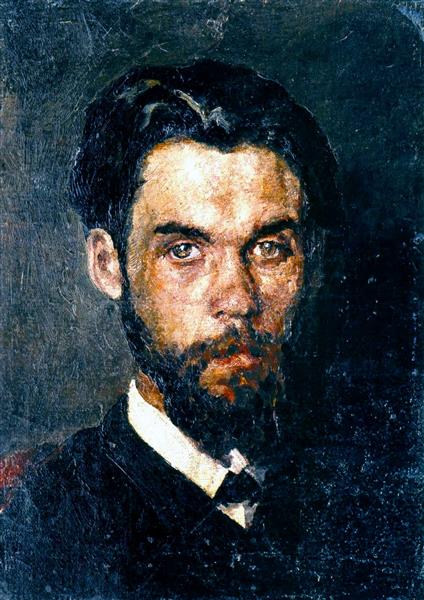 Автопортрет, 1886 - Mykola Pymonenko