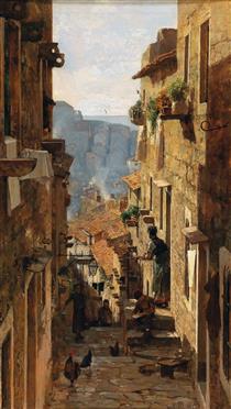 A street in Ragusa - Carl Moll