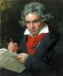 A Portrait of Ludwig van Beethoven - Joseph Karl Stieler