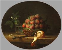 Still Life with Plums and a Lemon - Anne Vallayer-Coster