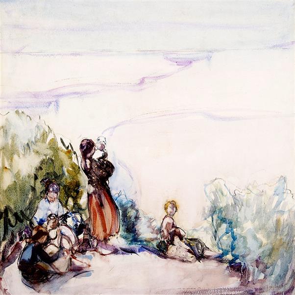 Gypsies on Hilltop, c.1910 - Frances Mary Hodgkins