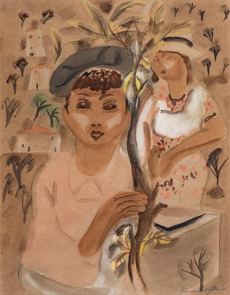 Figures in a Mediterranean Landscape, c.1933 - Frances Mary Hodgkins