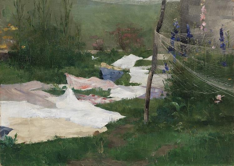 Clothes Drying, 1883 - Helene Schjerfbeck