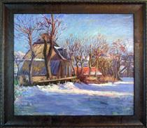 Country House at Winter Sunrise - Jacob Macznik