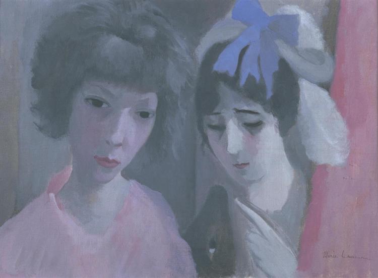Marie Laurencin, Cecilia De Madrazo and the Dog Coco, 1915 - Marie Laurencin