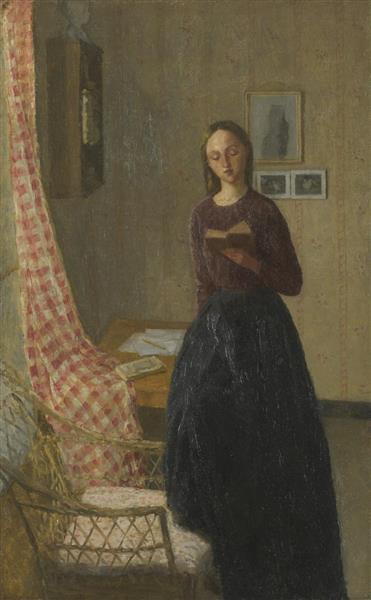 A Lady Reading, 1909 - 1911 - Гвен Джон